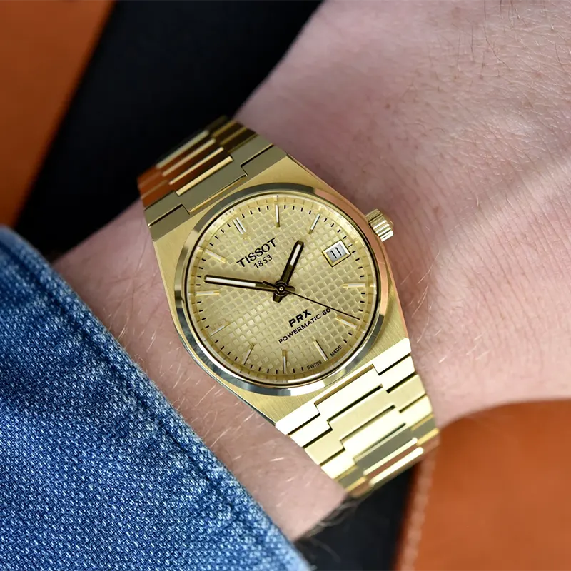 Tissot PRX Powermatic 80 Champagne 35mm Dial Unisex Watch- T137.207.33.021.00